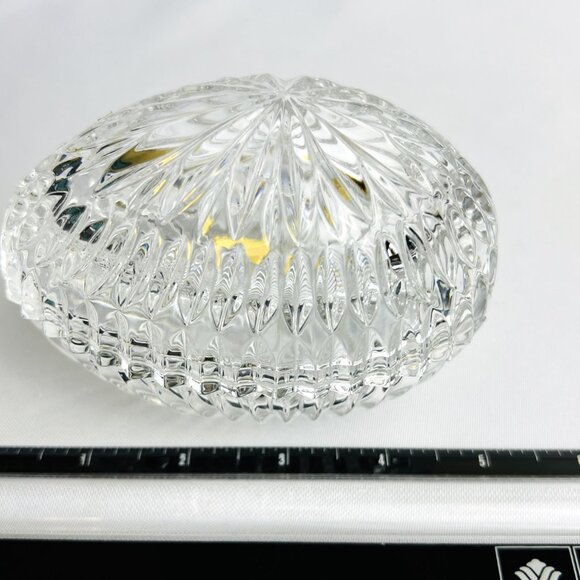 Crystal Vintage Lidded Egg Nachtmann Bleikristall in Box W Germany 5” long - Picture 11 of 11